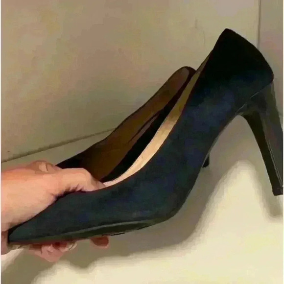 Franco Sarto Women's Sz 8.5 M Navy Blue Suede Pumps/Heels - Picture 5 of 11